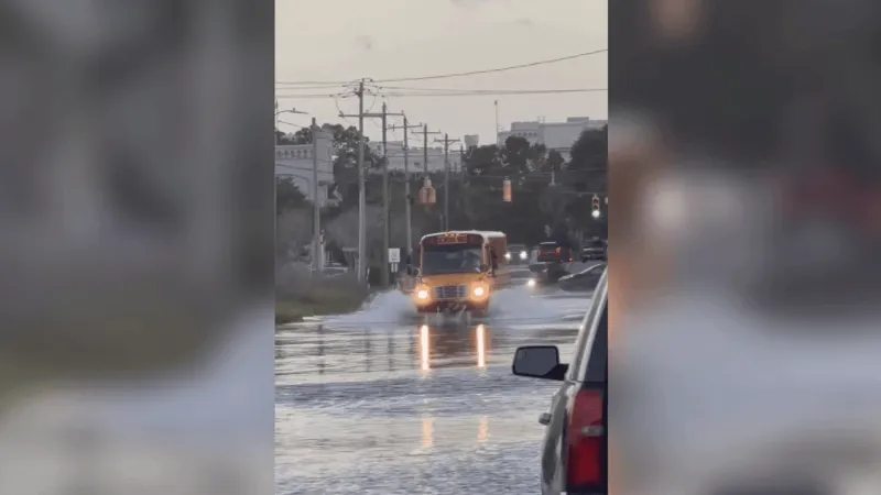 Questions raised after school buses drive through floodwater in Charleston
