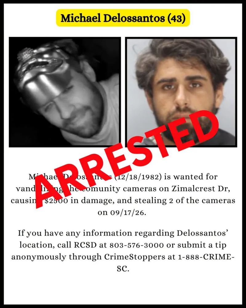 Man wanted by RCSD arrested by Columbia Police