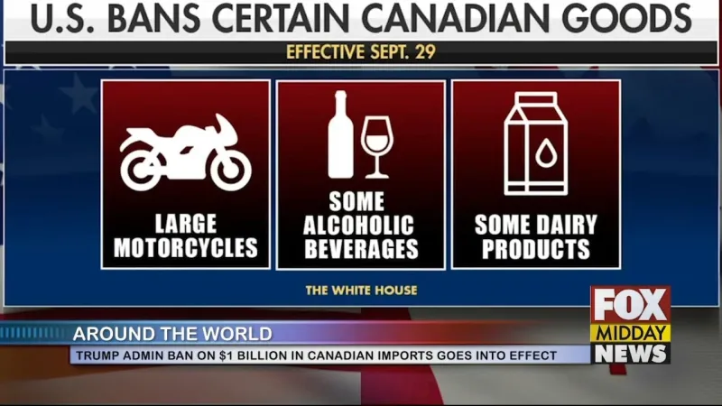 U.S. Ban On Certain Canadian Goods Takes Effect