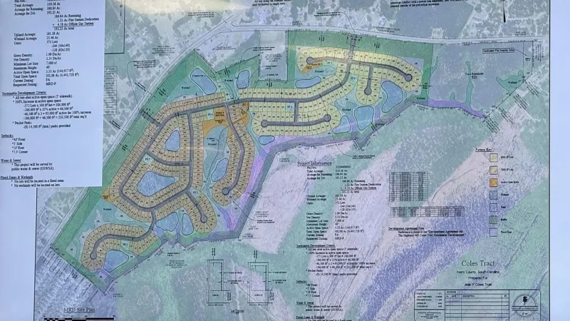 Planning Commission approves 372-home rezoning request along SC 905 in Horry Co.