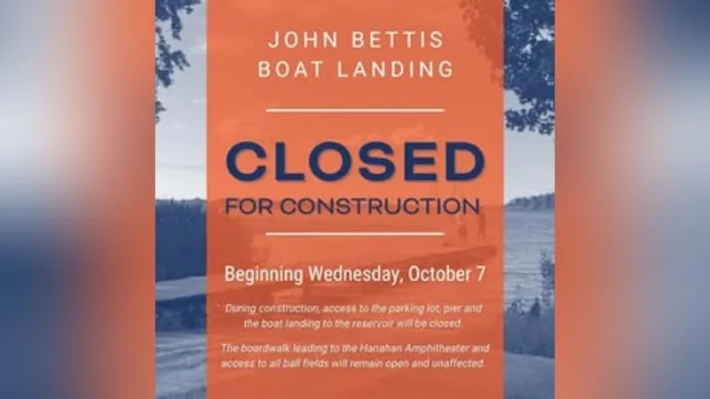 City of Hanahan announces temporary closure of John Bettis Boat Landing for renovations