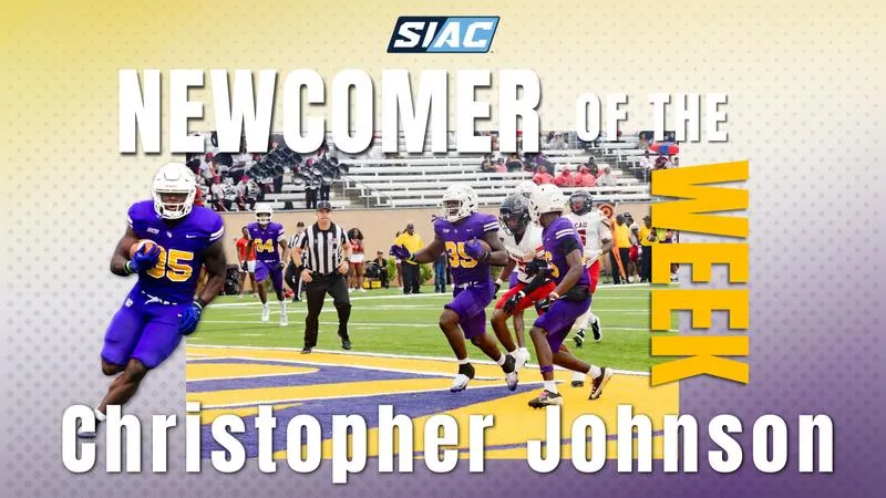 Benedict's Johnson Named SIAC Newcomer Of The Week