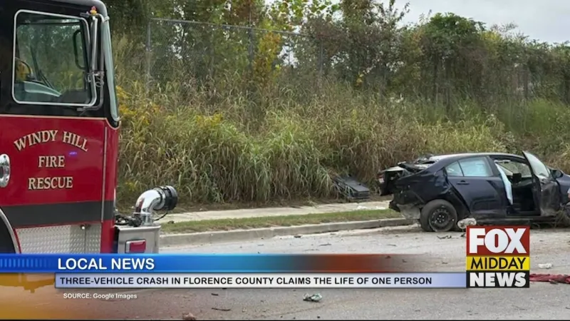 Man Dies Following Three-Vehicle Crash In Florence Co.