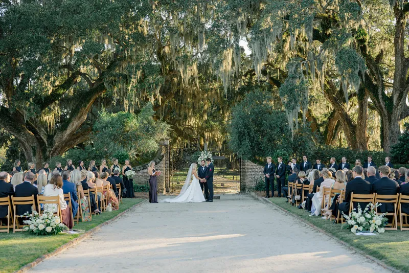 A Modern Fall Garden Wedding at Boone Hall