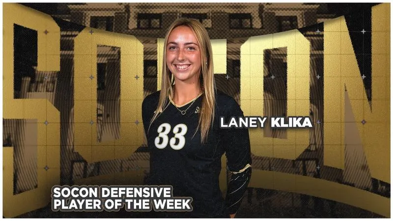 Laney Klika Earns Fourth SoCon Defensive Player of the Week Honor