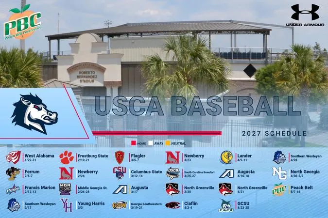 USCA Announces 2027 Baseball Schedule