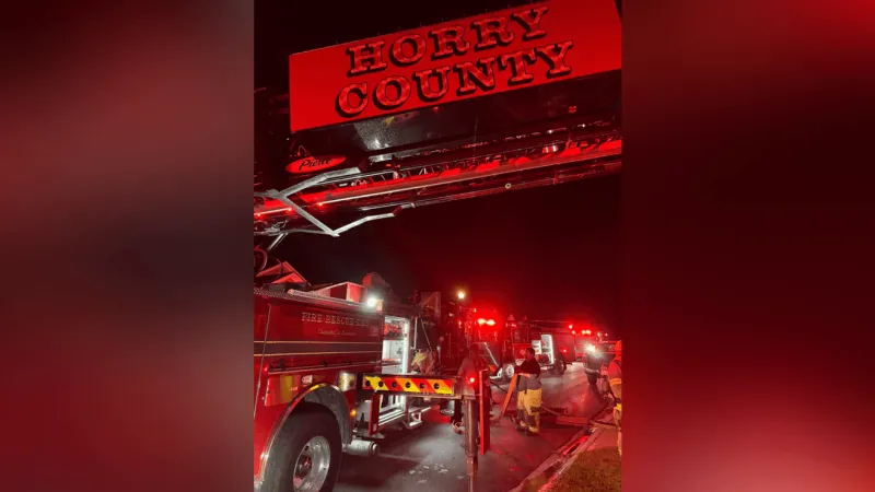 Fire in attached garage in Longs under control; 1 person evaluated, officials say