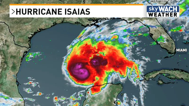 Hurricane Isaias to bring heavy rain, gusty winds to the Midlands this weekend