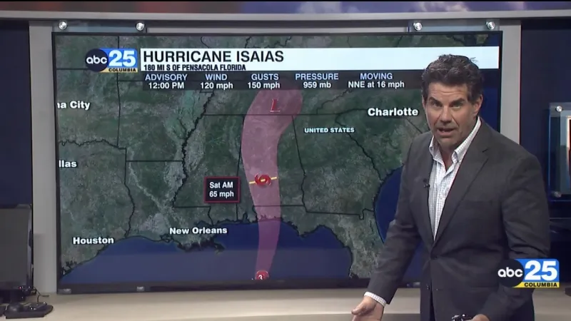Tracking Isaias: ABC Columbia Weather coverage, weekend outlook