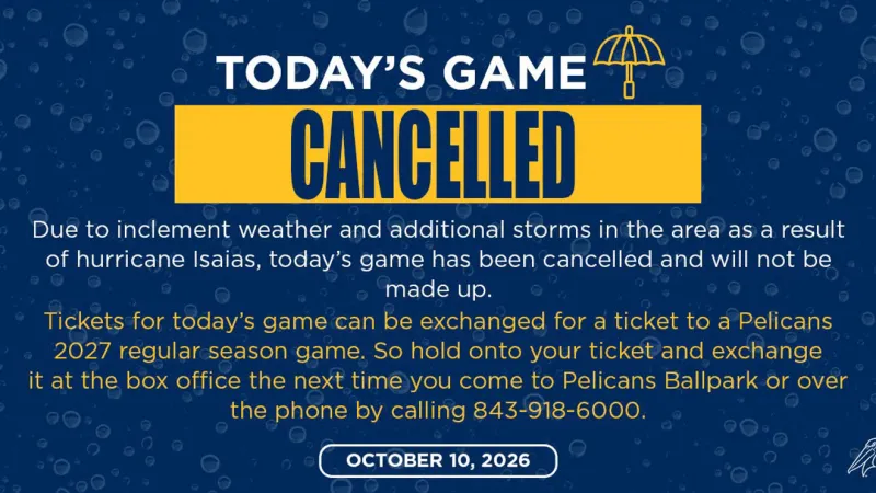 Coastal Carolina - Clemson series game 2 canceled due to weather