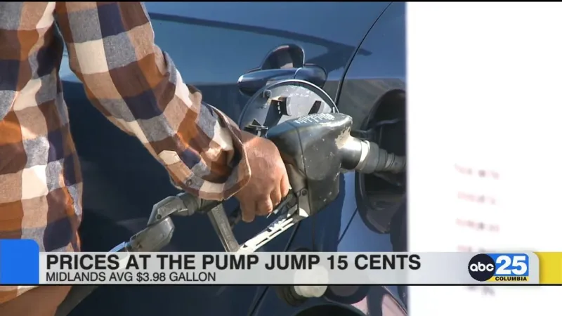 Gas prices jump in the Midlands