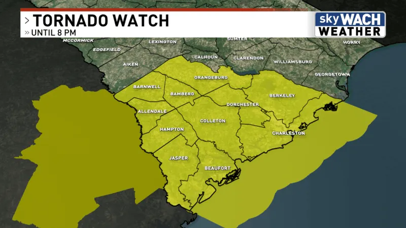 Tornado Watch issued as remnants of Isaias impact South Carolina