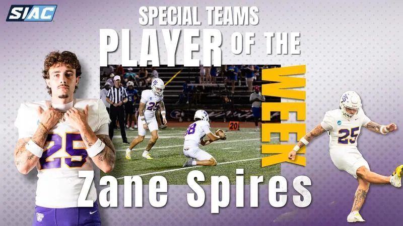 Benedict's Spires Named SIAC Special Teams Player Of The Week