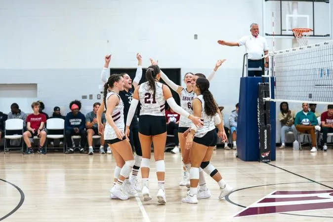 Erskine Women's Volleyball | Fleet stay hot, down Middle Georgia State in straight sets