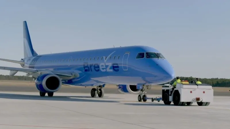 Breeze Airways announces 11 new nonstop flights to MYR next year