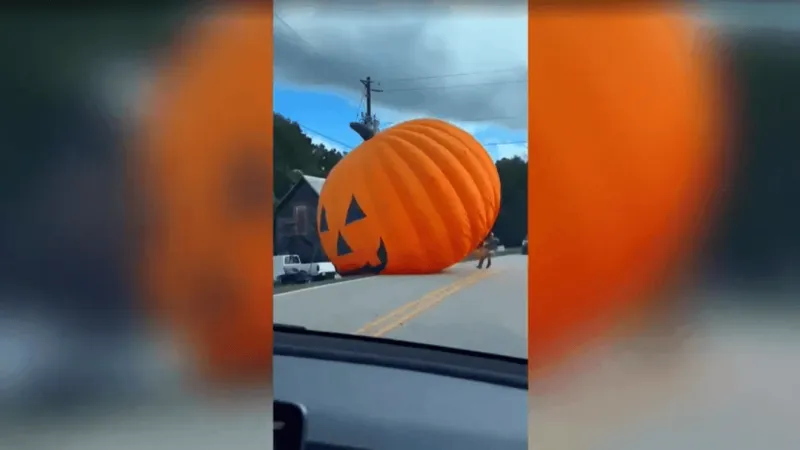 MORNING BUZZ: Uber driver helps stop giant runaway inflatable pumpkin in North Carolina