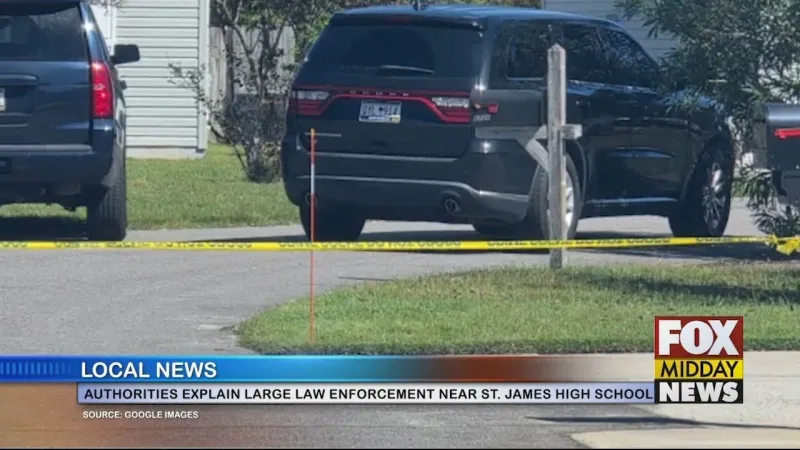 Large Law Enforcement Presence Near St. James High School