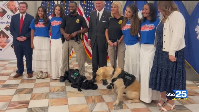 SC Dept. of Probation Parole and Pardon Services welcome new K9 members to team