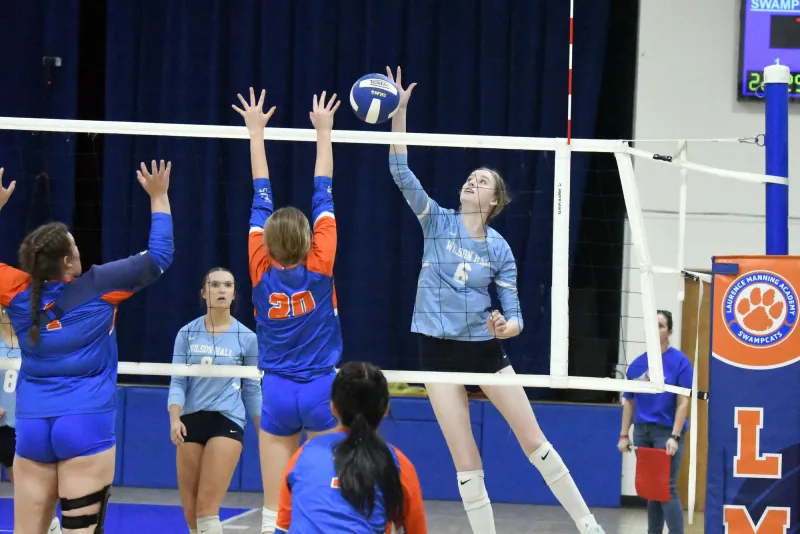 Wilson Hall volleyball sweeps Laurence Manning as regular season winds down