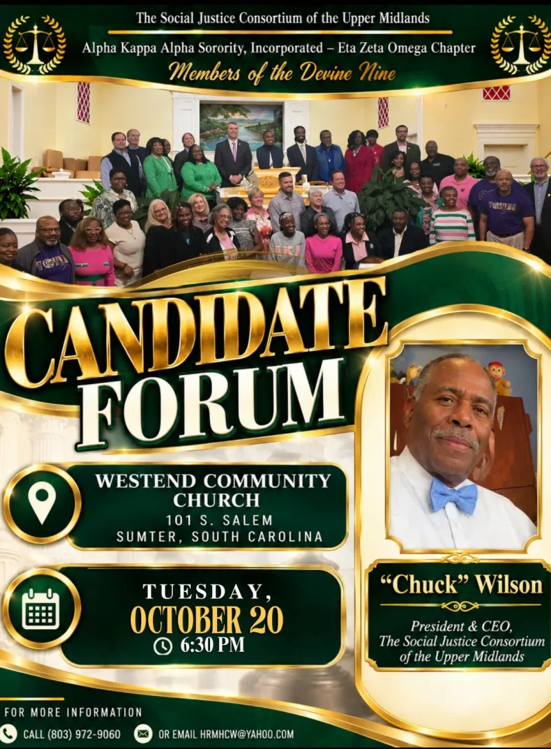 Candidate forum for Sumter and state government offices open to public Oct. 20