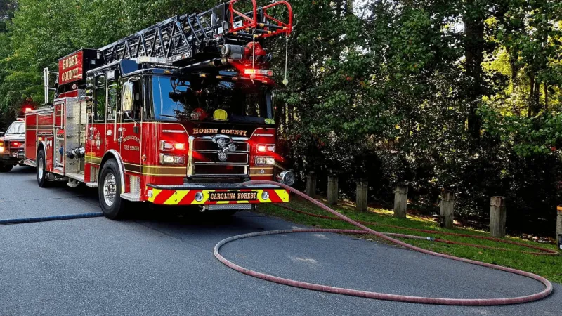 Horry County Fire Rescue responds to brush fire along Southern Trail