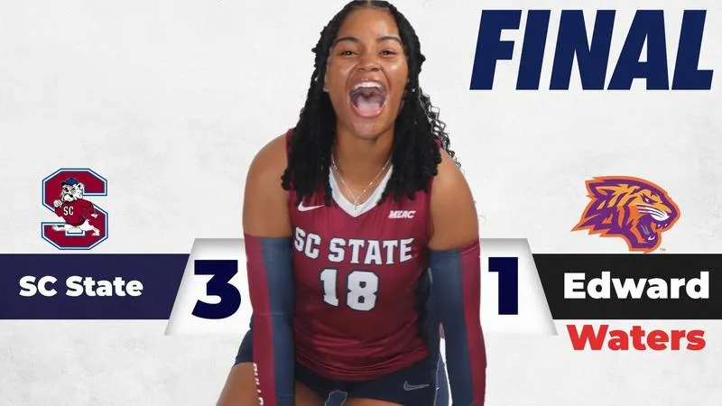 SC State Powers Past Edward Waters 3-1 in Nonconference Volleyball Action