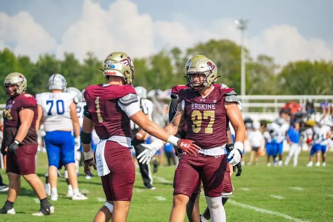 Erskine Football | Fleet fall at Chowan