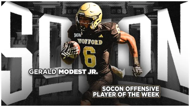 Gerald Modest Jr. Named SoCon Offensive Player of the Week