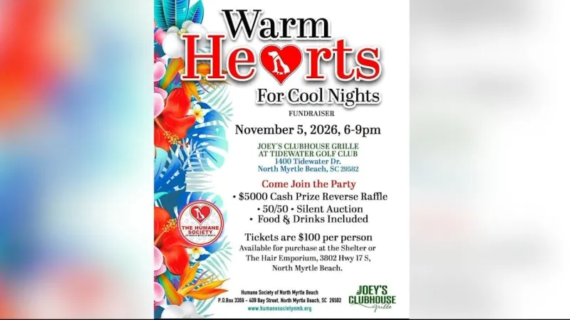 Warm Hearts for Cool Nights Event to Benefit the NMB Humane Society