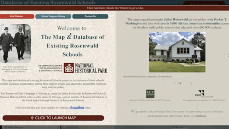 Interactive map documents surviving Rosenwald schools across the South