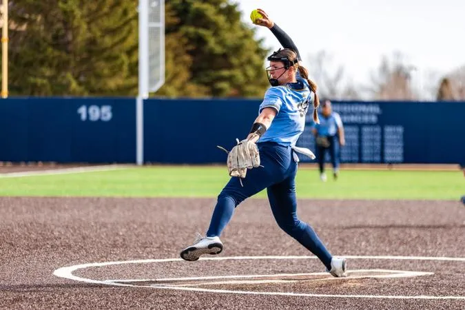 Speltz Tosses Two-Hit Shutout as Augustana Sweeps Jamestown