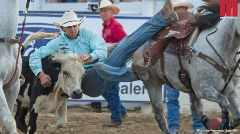 Steer wrestler Traver Johnson gets on winning track at Redding (Calif.) Rodeo