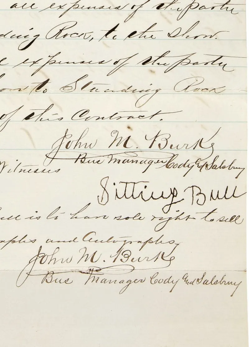 Rare Sitting Bull--Buffalo Bill contract heads to Buffalo Bill Center of the West