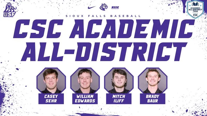 Four Baseball Cougars Honored on CSC Academic All-District Team