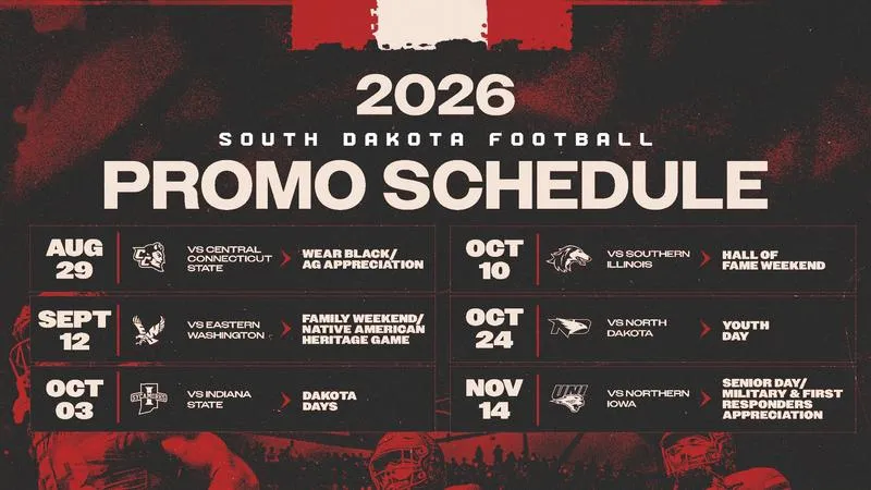 South Dakota Football Unveils 2026 Promotional Schedule