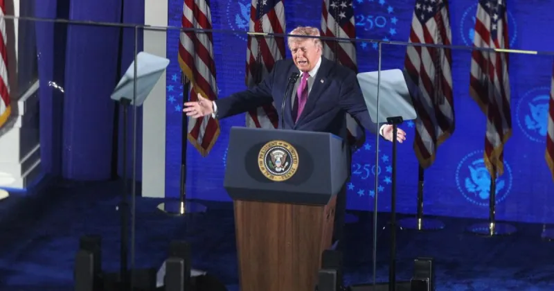 Pomp, circumstance and anti-communism punctuate Trump's South Dakota visit