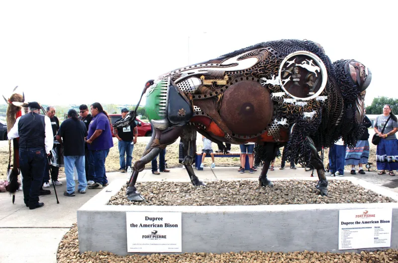 'Dupree' sculpture honors Lakota family who helped save the buffalo