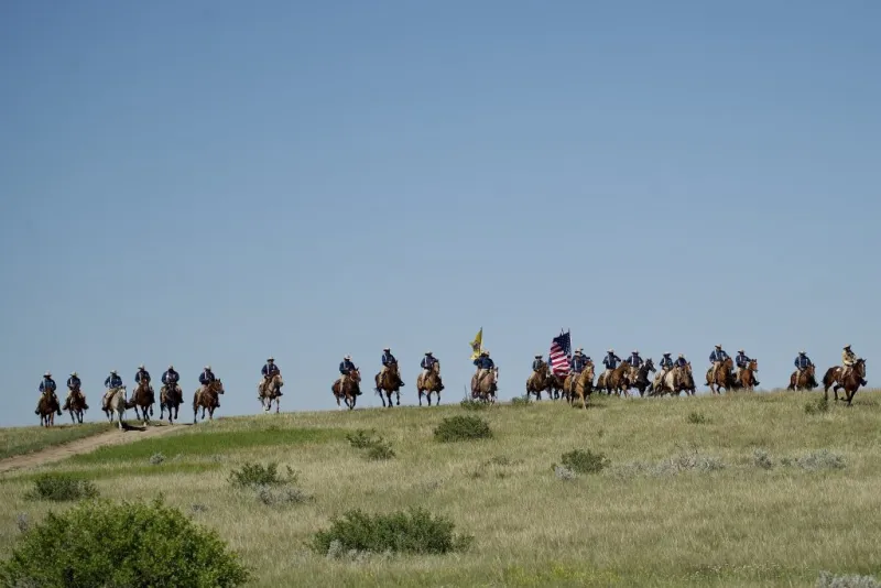 Rough Riders: Horsemen re-create Roosevelt-era cavalry to escort President Trump