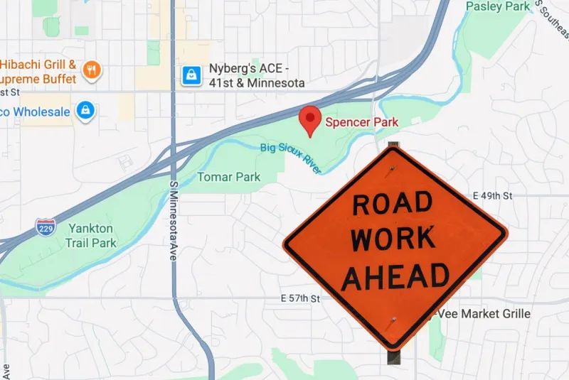 Sioux Falls Park Entrance Closing for Road Construction This Week