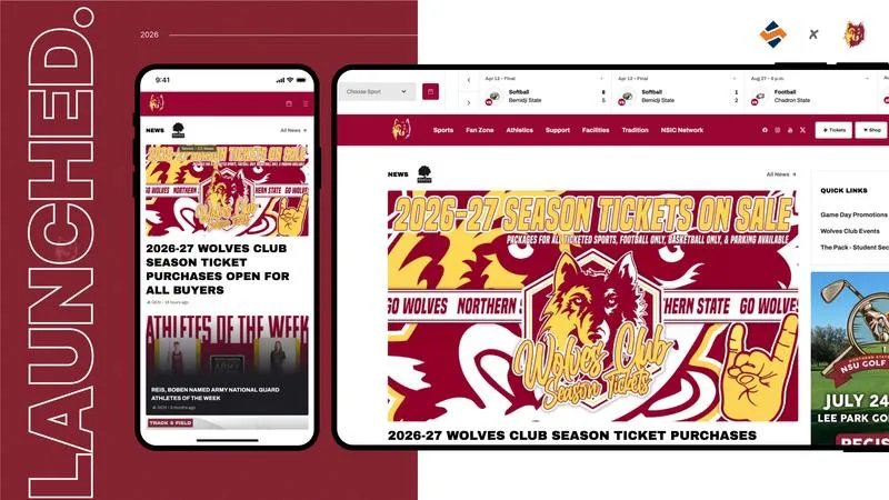 NORTHERN STATE ATHLETICS LAUNCHES UPDATED NSUWOLVES.COM WITH PARTNER SIDEARM SPORTS