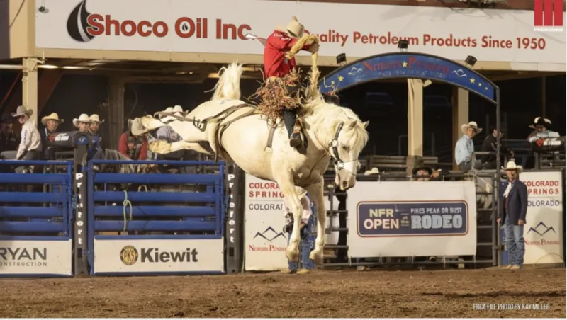 Saddle bronc rider Kade Bruno wins his third career NFR Open title