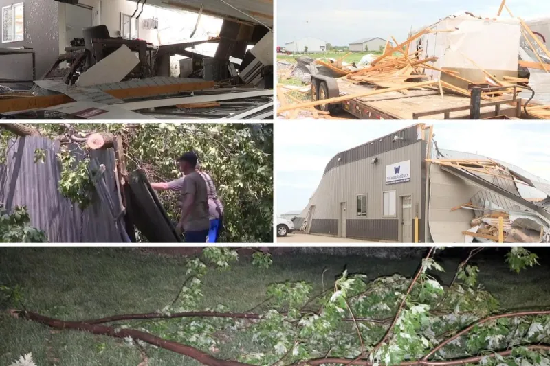 Powerful Winds Leave Sioux Falls Buried In Trees And Broken Fences