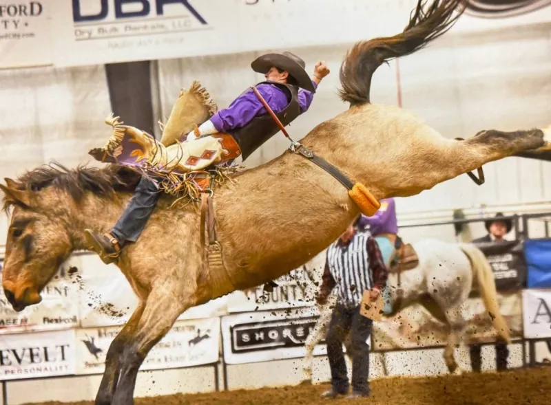 Riding to the top: North Dakota's Hayden Wieser brings home the high school bareback riding championship