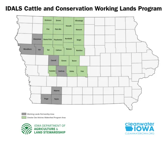 Secretary Naig Announces major expansion of Cattle and Conservation Working Lands Program to the Greater Des Moines Watershed