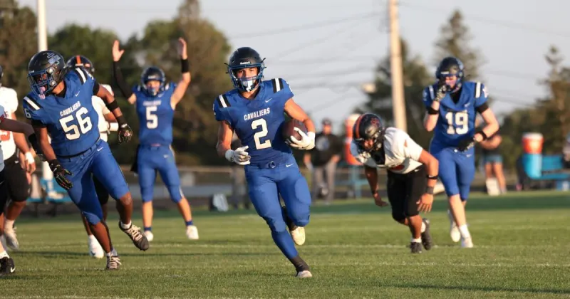 St. Thomas More football begins title defense with win over Mobridge-Pollock