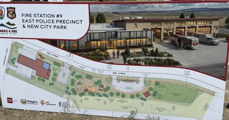 Officials break ground on Rapid City police precinct-fire station-city park