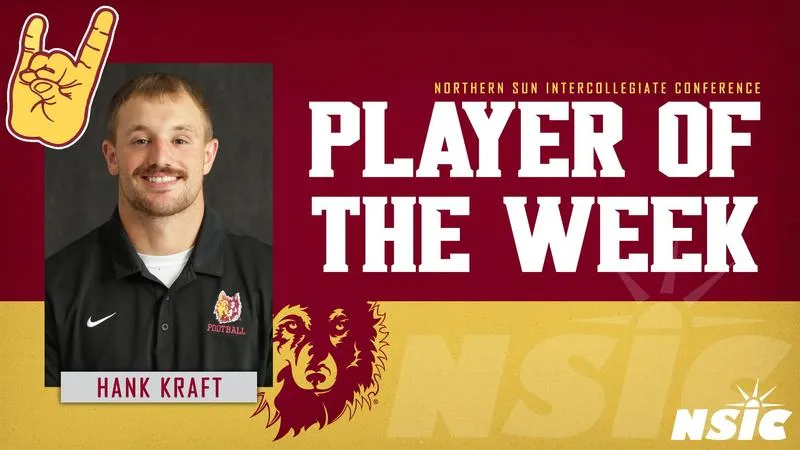 KRAFT GRABS NSIC OFFENSIVE PLAYER OF THE WEEK AWARD