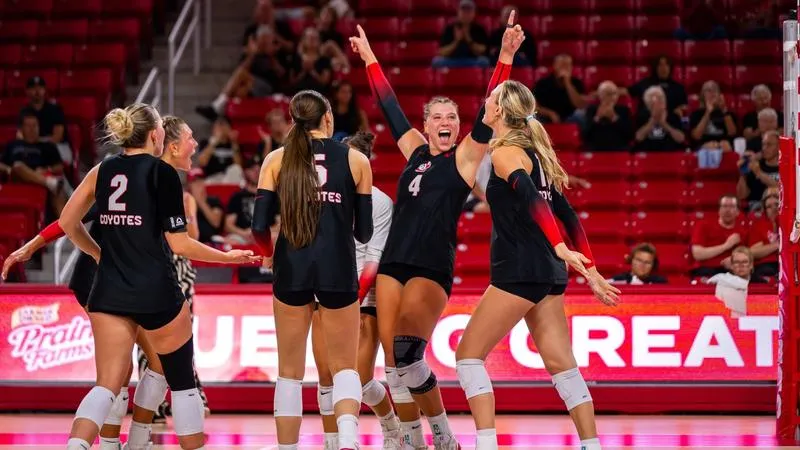 South Dakota sweeps Utah Valley in home opener