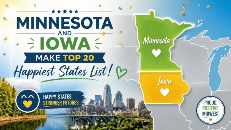 Minnesota and Iowa Make Top 20 Happiest States List