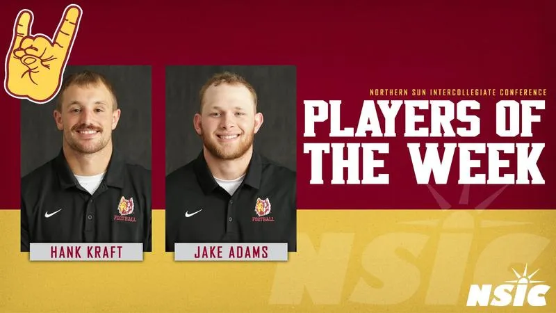 KRAFT, ADAMS NAMED NSIC OFFENSIVE AND DEFENSIVE PLAYERS OF THE WEEK